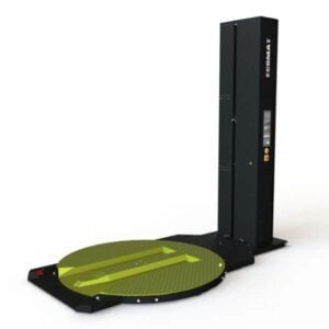 Snažna poluautomatska mašina za pakovanje streč folijom sa motorizovanim predistezanjem Ecomat Plus FS